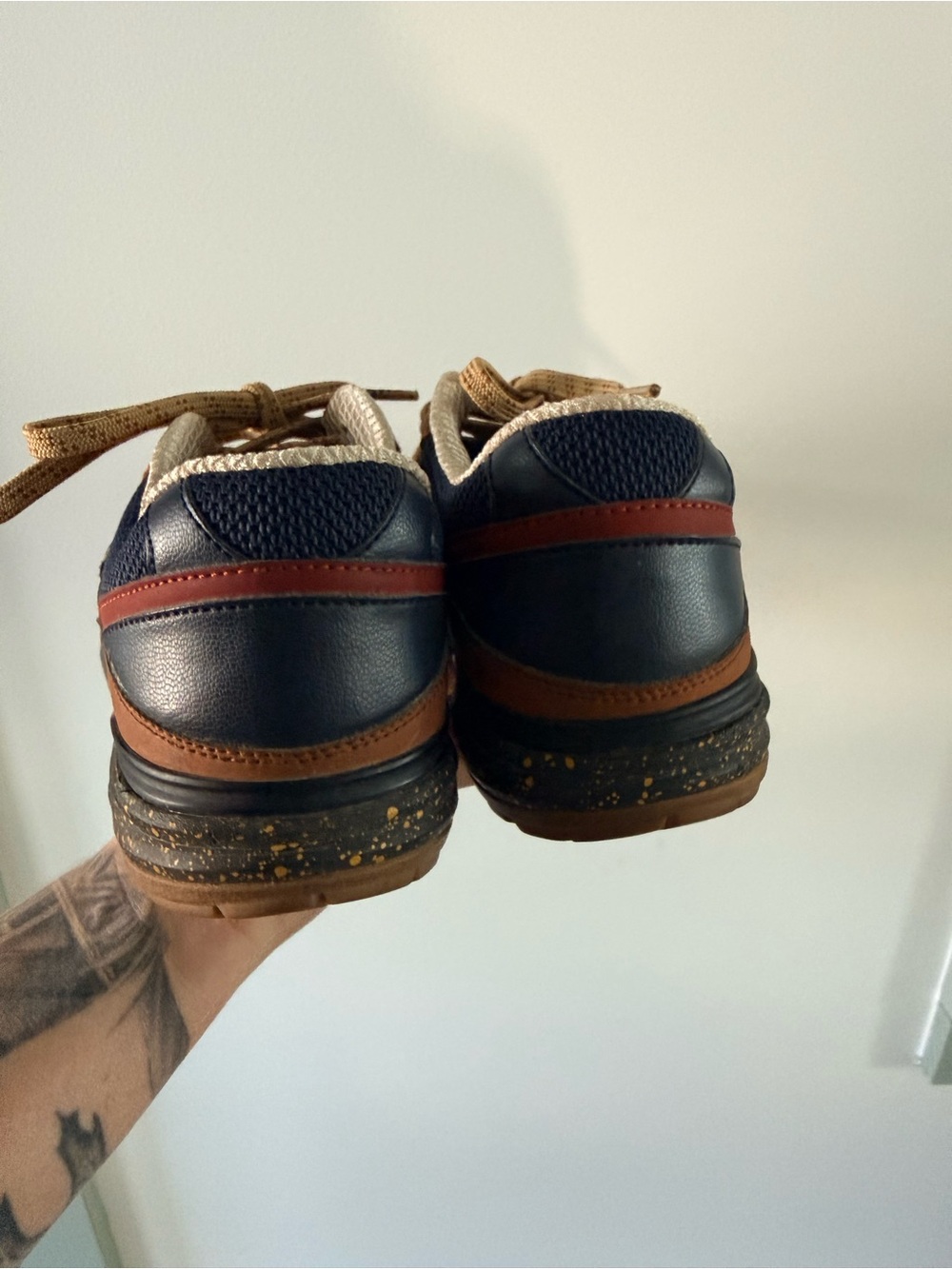 LEMS Women's Navy & Brown Trailhead Hiking Sneakers - Picture 6 of 8